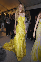 Rare Fall 2007 Nina Ricci by Olivier Theyskens Runway Look 38 Gold Metal Thread Dress
