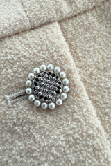 Cruise 2012 Chanel by Karl Lagerfeld Runway Look 8 Ivory Suit w Jewels, Sequin Details & Silver Thread