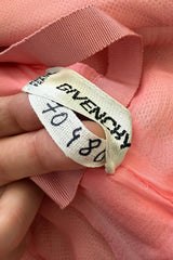 Gorgeous & Chic Fall 1984 Givenchy by Hubery de Givenchy Haute Couture Strapless Pink Silk & Black Velvet Dress