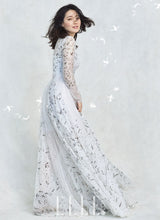 Spectacular Spring 2017 Valentino by Pierpaolo Piccioli Runway Look 52 Zandra Rhodes Print White Silk Chiffon Dress