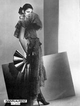 Exceptional & Important Spring 1980 Yves Saint Laurent Runway Red & White Print Silk Organza Dress
