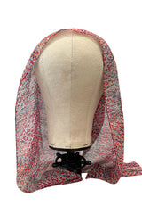 Rare c.1958 Madame Gres Haute Couture Silk Chiffon Dress & Hooded Cape Set