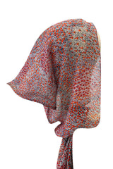 Rare c.1958 Madame Gres Haute Couture Silk Chiffon Dress & Hooded Cape Set