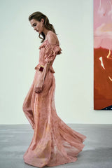 Spring 2017 Valentino by Pierpaolo Piccioli Runway Look 39 Zandra Rhodes Printed Silk Chiffon Dress