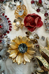 Spring 2015 Dolce & Gabbana Runway Look 48 Silk Brocade Mini Dress w Elaborate Front Embellishments