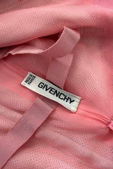 Gorgeous & Chic Fall 1984 Givenchy by Hubery de Givenchy Haute Couture Strapless Pink Silk & Black Velvet Dress