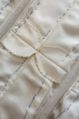 Elegant Late 1950s Sybil Connolly Couture Pale Lavender Pleated Linen Strapless Dress w Shawl