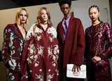 Extraordinary Spring 2022 Valentino by Pierpaolo Piccioli Look 78 Burgundy & White Embroidered Robe Dress