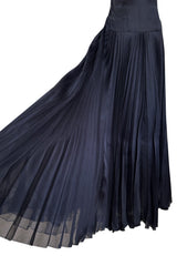 Spring 2000 Chanel by Karl Lagerfeld Haute Couture Runway Blue Organza Silk Dress & Jacket