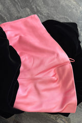 Gorgeous & Chic Fall 1984 Givenchy by Hubery de Givenchy Haute Couture Strapless Pink Silk & Black Velvet Dress