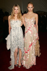 Fall 2003 Alexander McQueen 'Scanners" Runway Look 55 Silk Dress w Silver Sequins & Hand Embroidery
