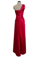 Prettiest Pre-Fall 2010 Valentino by Maria Grazia Chiuri & Pierpaolo Piccioli Red One Shoulder Silk Dress