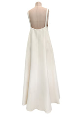 Recent Ivory Valentino by Pier Paolo Piccioli w Draped Cape Back Panel & Bare Upper Back