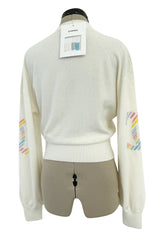 Gorgeous Cruise 2019 Chanel by Karl Lagerfeld Double C Rainbow Stripe Logo Sweater