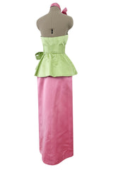 Yves Saint Laurent Spring 1985 Haute Couture Runway Pink & Mint Green Set