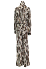Fabulous Fall 1975 Diane Von Furstenberg Soft T-Shirt Feel Jersey Printed Jumpsuit