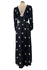 Christian Dior Spring 1979 Backless Gold & Black Dress