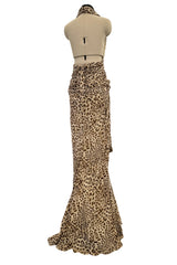 Gorgeos Spring 2007 Jean Louis Scherrer by Stephane Rolland Leopard Print Silk Chiffon Dress