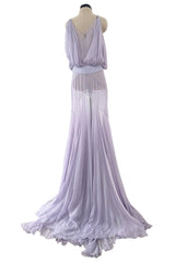 Remarkable Spring 2012 Alexandre Vauthier Haute Couture Runway Look 23 Pale Lavender Silk Chiffon Dress