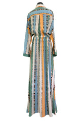 Chic Spring 2018 Emilio Pucci Runway Look 26 & Ad Campaign Printed Stripe & Dot Silk Dress or Cover Up