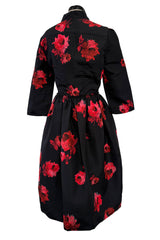 Iconic Fall 2005 Prada by Miucca Runway Look 45 Ad Campaign Rose Print Silk Dress