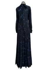Pre-Fall 2015 Valentino by Pierpaolo & Piccioli & Maria Grazia Chiuri Blue Silk Dress w Butterfly Print