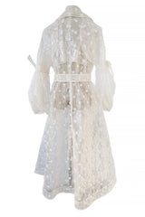 Spring 2017 Simone Rocha Runway Look 6 Transparent Raincoat w Embroidered Tulle Backing