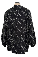 Documented Fall 2017 Rosie Assoulin Runway Black & White Wool & Silk Swash Buckler Top