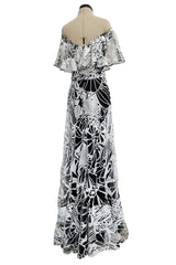 Resort 2017 Valentino by Pierpaolo Piccioli & Maria Grazia Chiuri Collection Look 70 Black Net & White Embroidery Dress