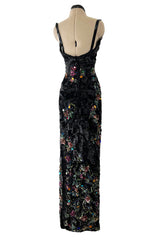 1940s-1950s Possible Stage or Showgirl Strapless Dress Covered in Hand Placed Sequins & Beads