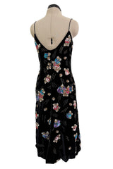 Phenomenal Fall 2005 Giorgio Armani Runway Look 88 Black Velvet Bead & Sequin Dress