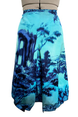 Prettiest Fall 2004 Prada Blue Version of the Runway & Ad Campaign Skirt w Gathered Bottom