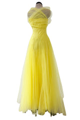 Magical Spring 2015 Ralph Lauren Purple Label Runway Look 48 Yellow Net Dress