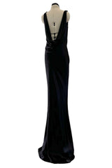 Iconic 2007 Alexander McQueen Fairy / Skeleton Castle Print Silk Bias Cut