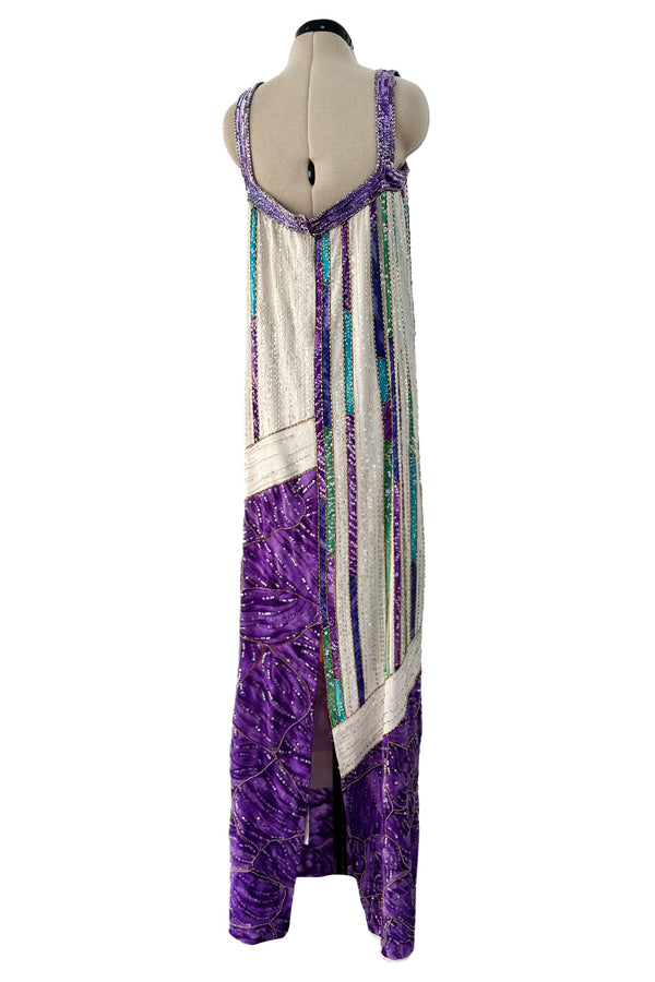 Incredible Spring 1981 Pierre Cardin Haute Couture Look 155 Silk Dress w Extensive Beadwork