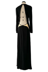 Iconic Fall 1989 Geoffrey Beene Heavily Documented Backless Jersey Dress