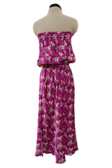 Prettiest Resort 2010 Lanvin by Alber Elbaz Look 39 Version Pink Floral Silk Strapless Dress