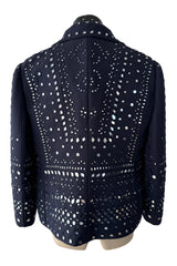 Runway Pre-Fall 2015 Valentino by Maria Grazia Chiuri & Pierpaolo Piccioli Blue Mirror Jacket