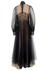 Incredible Spring 2017 Valentino Pierpaolo Piccioli Runway Black Embroidered Net Dress