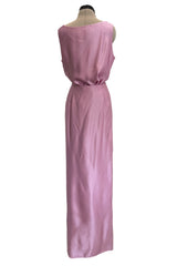 Prettiest Early 1990s Emanuel Ungaro Haute Couture Rose-Pink Silk Wrap Skirt & Tank Top Set Dress
