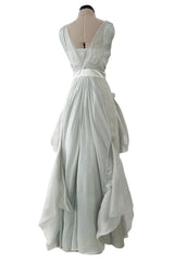 Prettiest Resort 2009 Valentino by Alessandra Facchinetti Look 16 Palest Dusty Green Silk Organza Dress