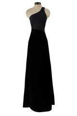 Wonderful Fall 2008 Giorgio Armani Runway Look 48 One Shoulder Velvet Dress w Wrap