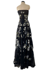 Spring 2012 Valentino Net & Floral Strapless Runway Dress by Maria Grazia Chiuri & Pierpaolo Piccioli