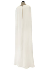 Resort 2015 Look 78 Valentino by Pierpaolo & Piccioli & Maria Grazia Chiuri Ivory Caped Sleeve Silk Dress