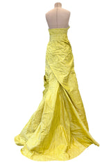 Rare Fall 2007 Nina Ricci by Olivier Theyskens Runway Look 38 Gold Metal Thread Dress