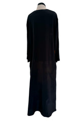 Pre-Fall 2022 Valentino by Pierpaolo Piccioli Black Silk Brilliant Dragon Printed Caftan Dress