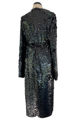 Fabulous Spring 2017 Attico Runway Look 25 Large Black Sequin Paillette Wrap Coat or Dress