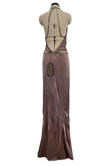 Gucci 2010-11 Deep Mauve Backless Jersey Dress