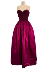Dreamy Fall 1989 Oscar de la Renta Strapless Cashmere & Silk Dress w Matching Tassel Shawl