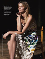 Hugely Documented Spring 2014 Chanel by Karl Lagerfeld Rainbow Print & Lace Runway Dress